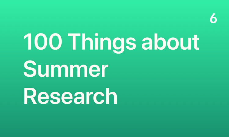 100 Things to Know about Summer Research Internship